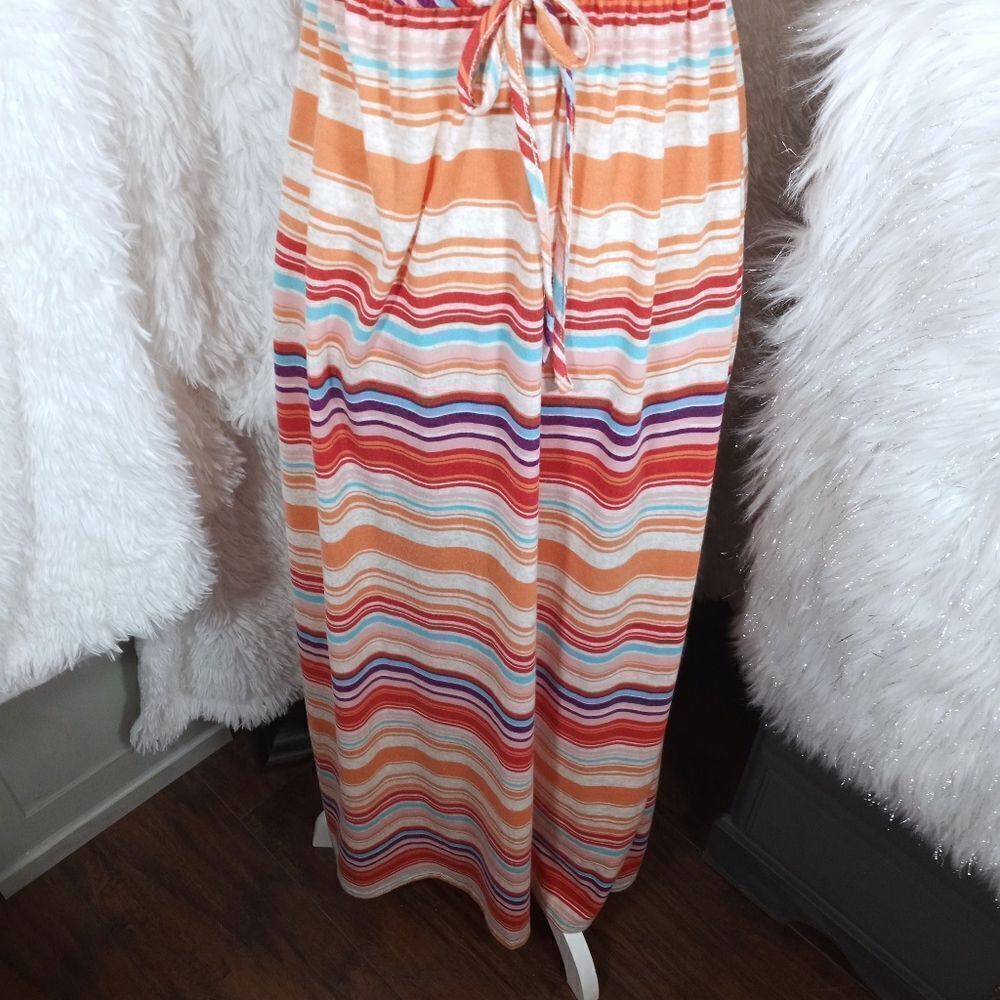 MOSSIMO MULTICOLOR STRIPED MAXI DRESS SZ.XS EUC - Picture 4 of 9